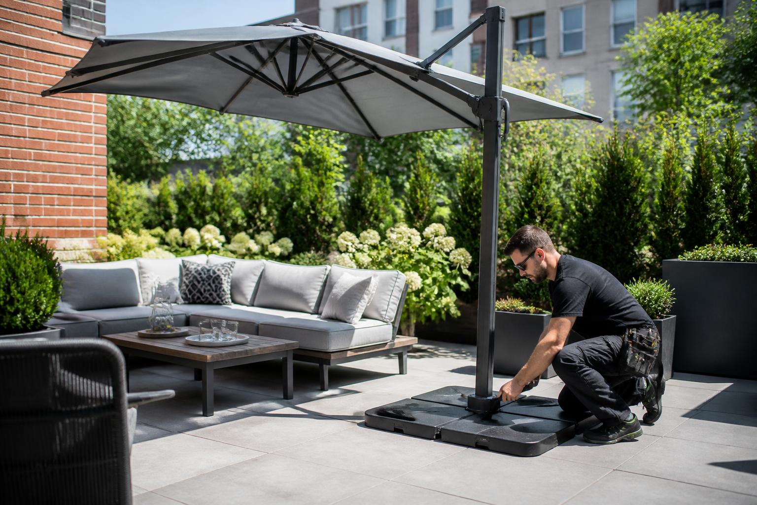 découvrez les meilleures solutions de lestage pour parasols de terrasse en cas de vent fort, assurant une stabilité optimale et une protection durable.