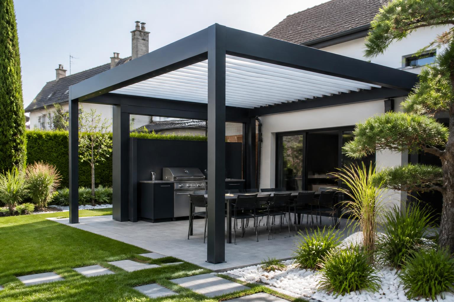 découvrez combien prévoir pour une pergola sur mesure en 2026 avec des fourchettes de prix réalistes. guide complet pour planifier votre budget efficacement.