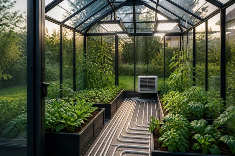 découvrez les méthodes efficaces de chauffage et d’éclairage pour optimiser la croissance de vos plantes en serre tout en maîtrisant votre consommation d'énergie.