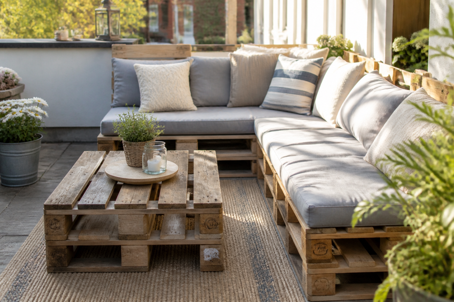 Salon de jardin en palette : 10 idées DIY pour un espace tendance et pas cher