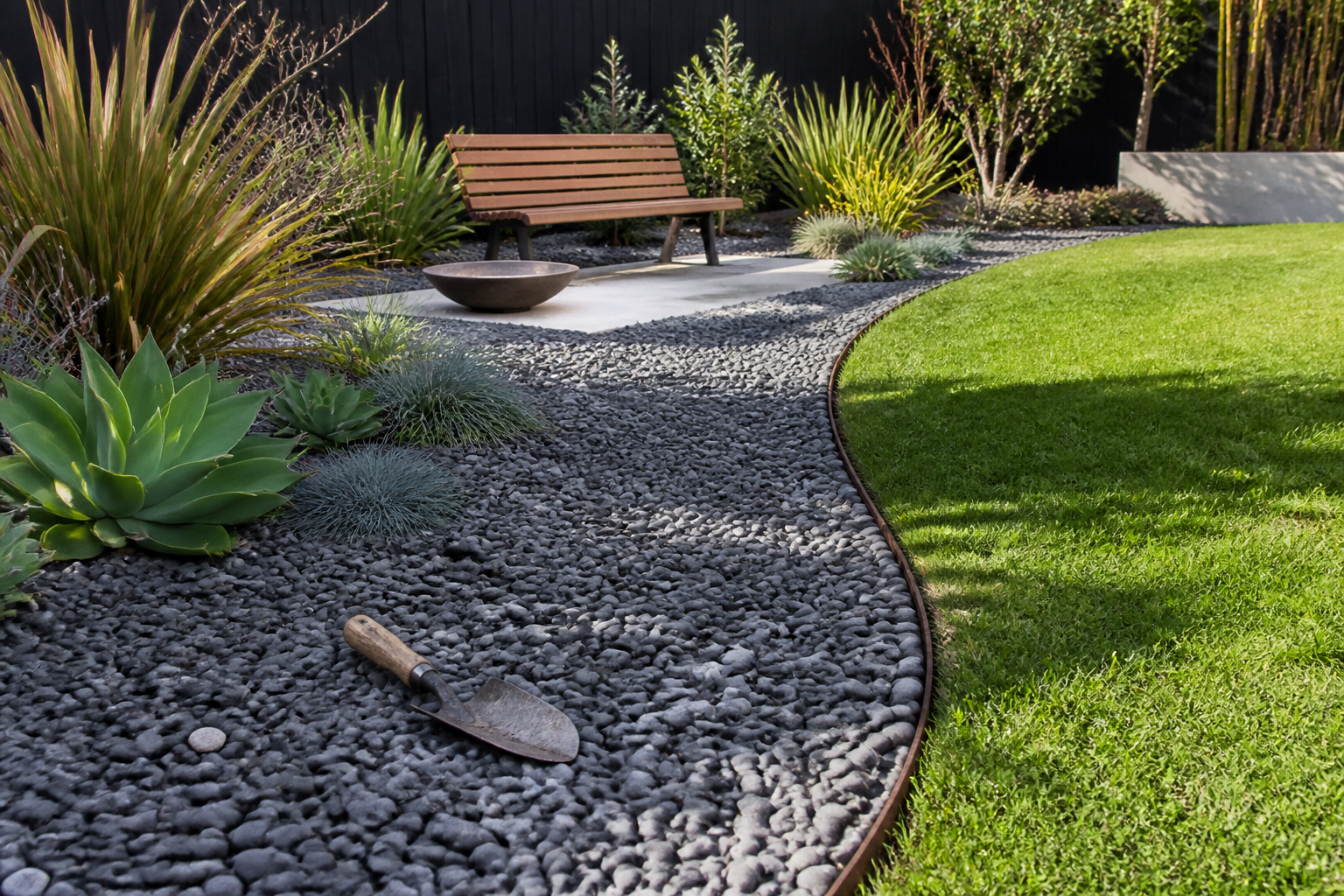 Aménagement jardin gravier décoratif : idées propres et faciles à entretenir