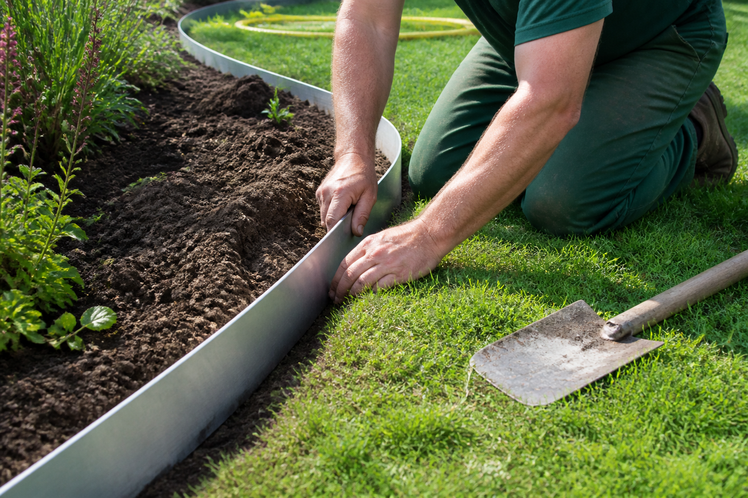 Bordure jardin aluminium : avantages, pose et rendu dans un massif
