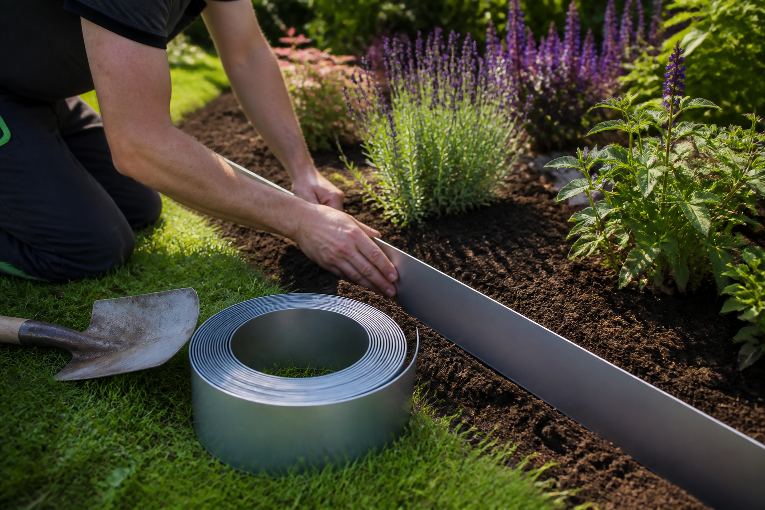 Bordure jardin aluminium : avantages, pose et rendu dans un massif