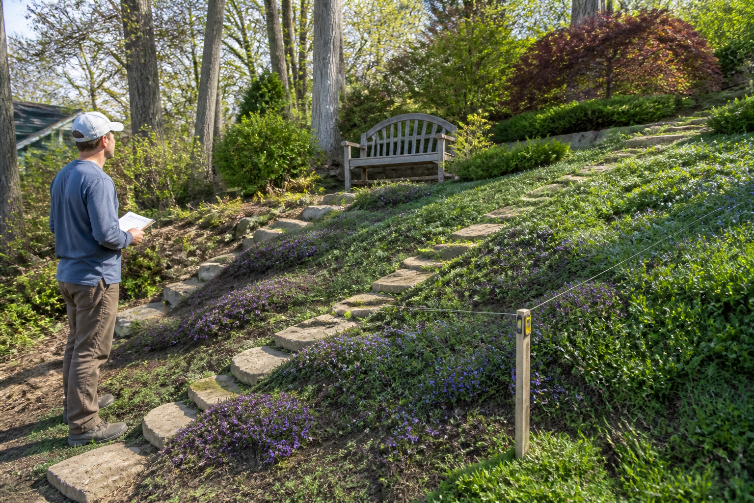 Jardin en pente douce : comment l’aménager sans gros travaux