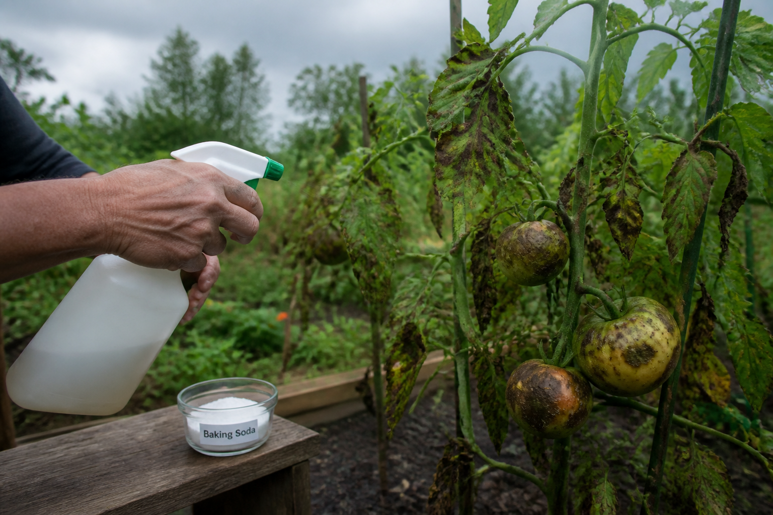 Mildiou tomate traitement bicarbonate : dosage, limites et précautions