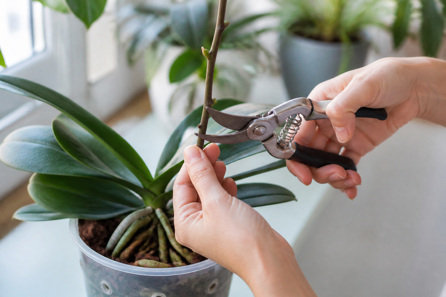 Orchidée entretien coupe : quand couper la tige après la floraison