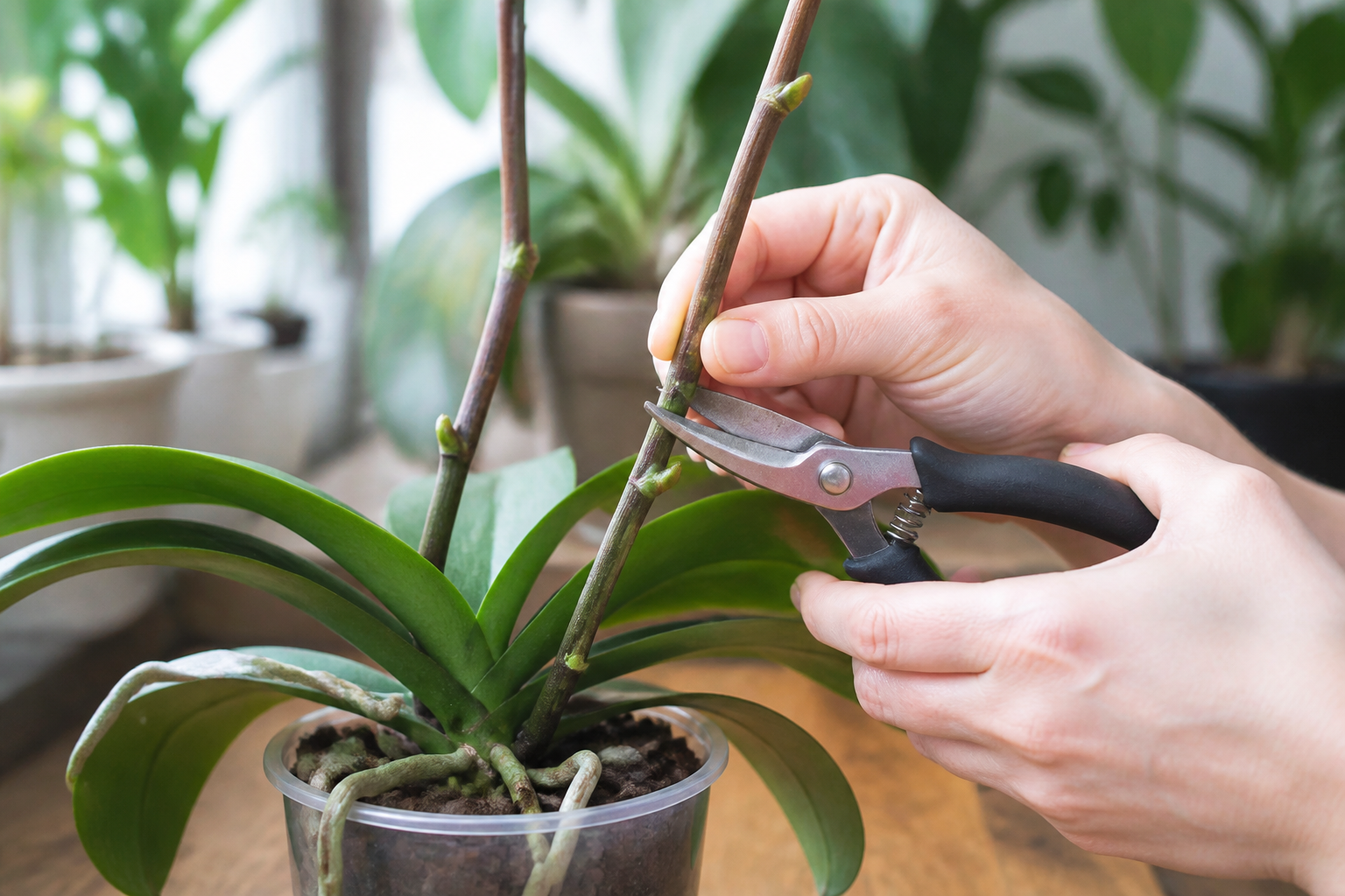 Orchidée entretien coupe : quand couper la tige après la floraison