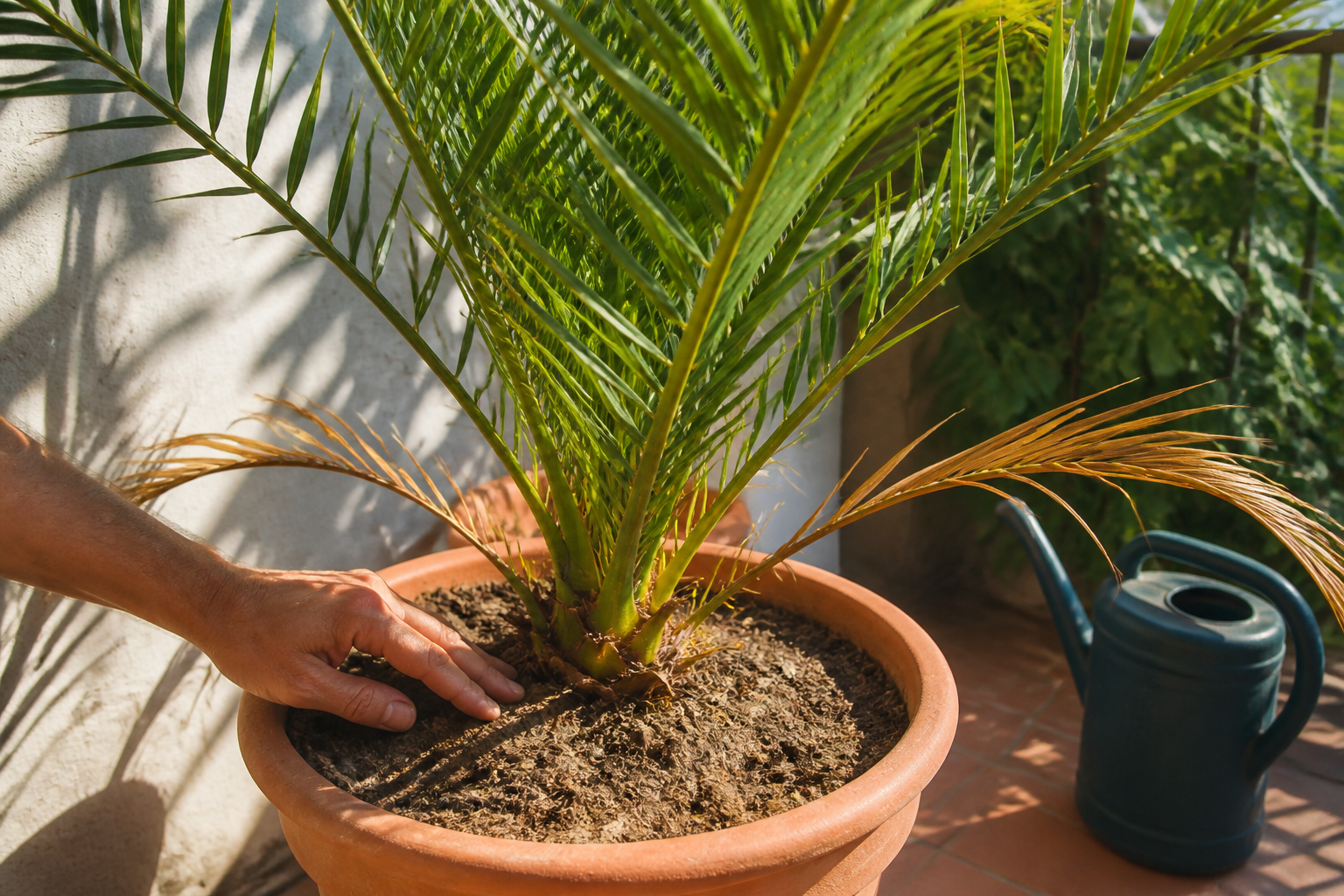 Palmier en pot : comment éviter les feuilles sèches et jaunes