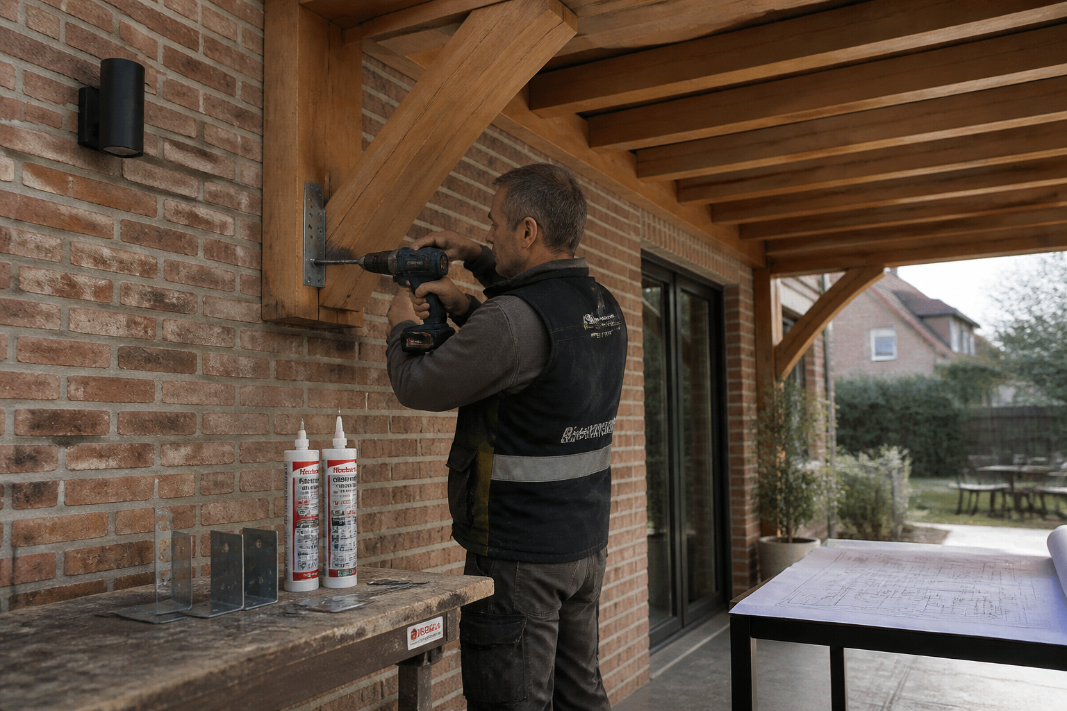 Pergola adossée en bois : comment bien la fixer contre la maison